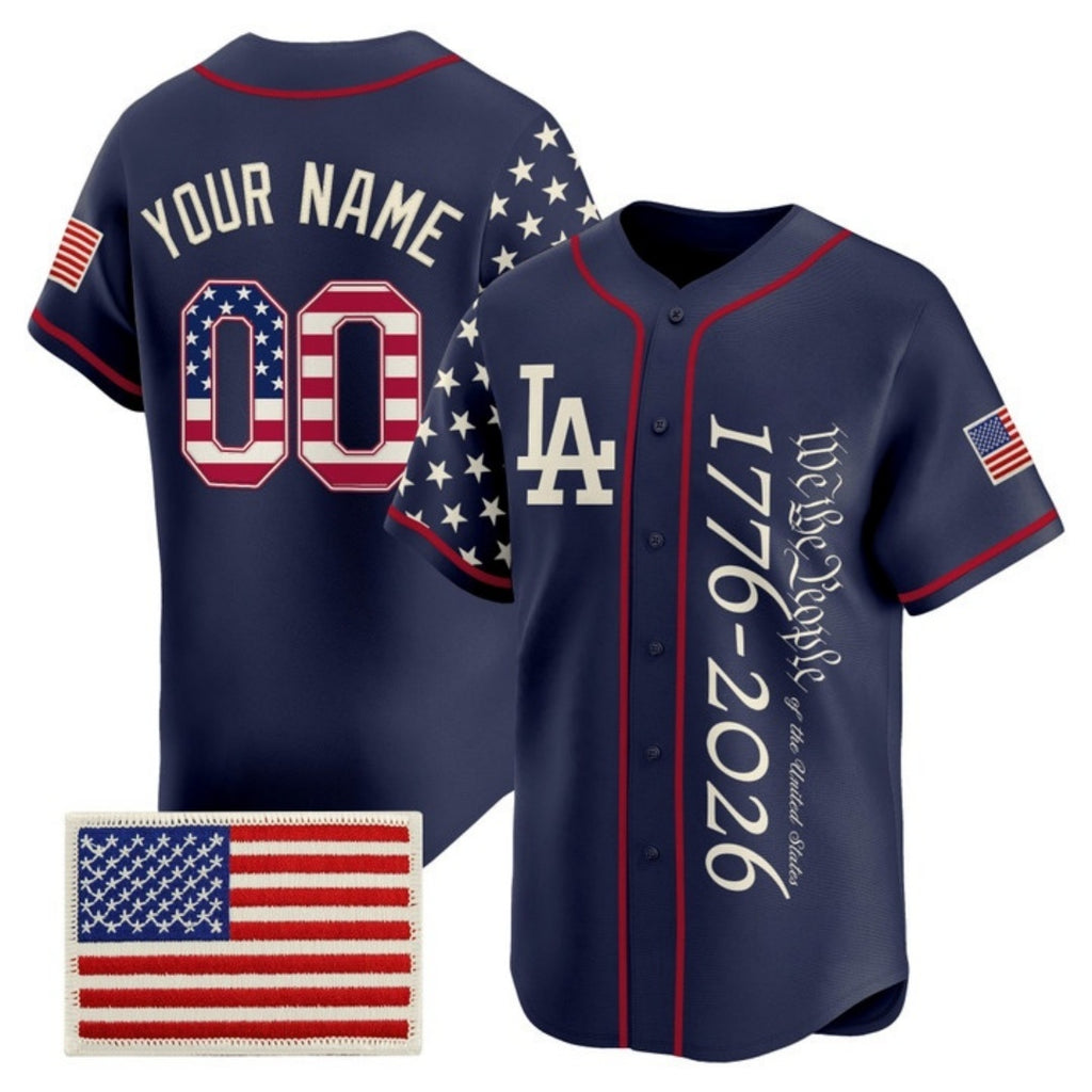 Custom Los Angeles Angels  America 250 Edition Vapor Premier Limited Navy REYNOLDS Stitched Jerseys
