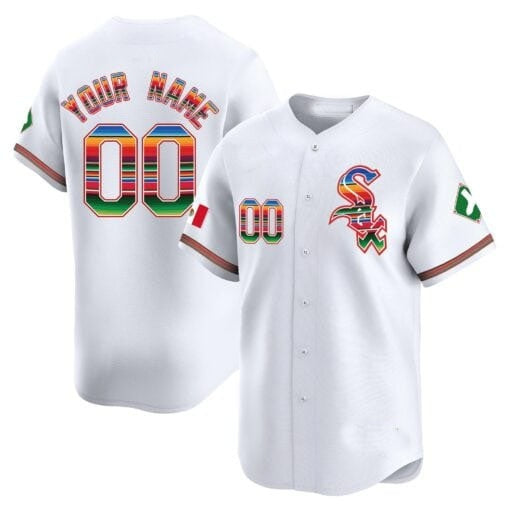 Custom Chicago White Sox Mexico Vapor Premier Limited Jersey V2- All Stitched-White REYNOLDS