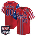 Custom St. Louis Cardinals America 250 Edition Vapor Premier Limited Red REYNOLDS Stitched Jerseys