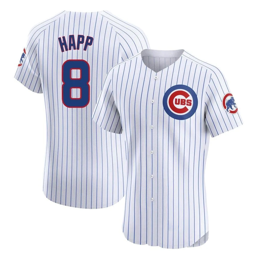 Chicago Cubs #8 Ian Happ Player White REYNOLDS Limited Elite Home Game Stitched Jerseys