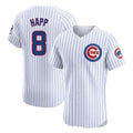 Chicago Cubs #8 Ian Happ Player White REYNOLDS Limited Elite Home Game Stitched Jerseys