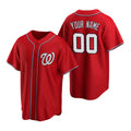 Custom Washington Nationals Red REYNOLDS Stitched Cool Base Jersey