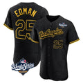 Los Angeles Dodgers #25 Tommy Edman Player Black REYNOLDS World Series Snake Skin City Limited Elite Home Stitched Jerseys