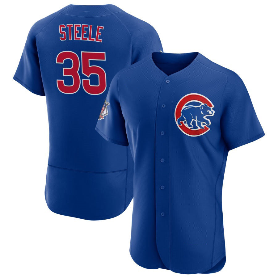 Chicago Cubs #35 Justin Steele Royal REYNOLDS Alternate FlexBase Player Jersey