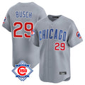 Chicago Cubs #29 Michael Busch Player Gray REYNOLDS Road 150th Anniversary Limited Home Stitched Jerseys