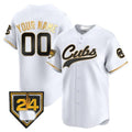 Custom Chicago Cubs 2024 Spring Training Patch Vapor Premier Limited Jersey ¨C White REYNOLDS
