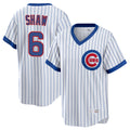 Chicago Cubs #6 Matt Shaw Player White REYNOLDS T-shirt Cooperstown Collection Limited Stitched Jerseys