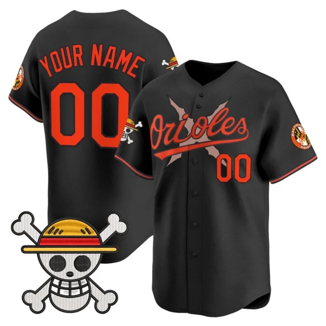 Custom Baltimore Orioles x One Piece Black REYNOLDS Vapor Premier Limited Jersey - Stitched