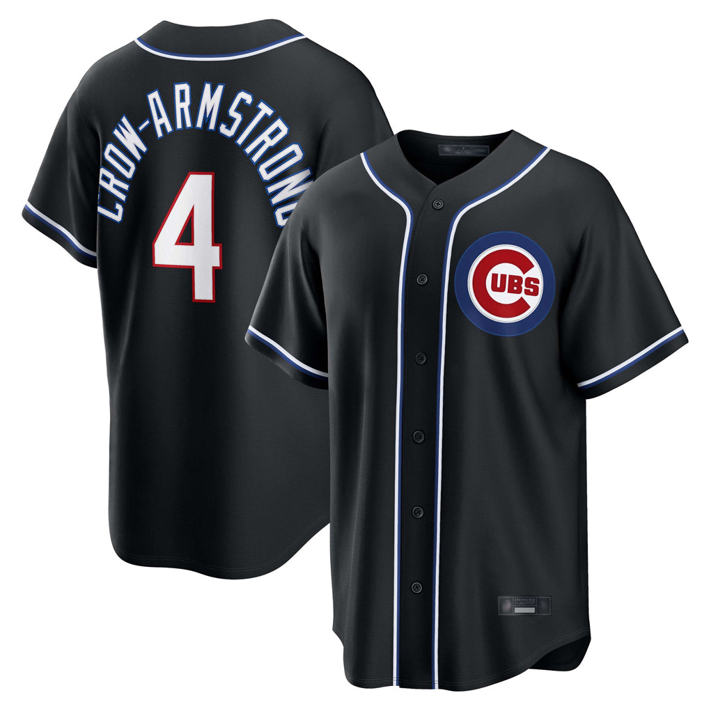 Chicago Cubs #4 Pete Crow-Armstrong Player Black REYNOLDS Fashion Out Game Stitched Jerseys