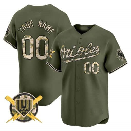 Custom Baltimore Orioles Armed Forces Day Vapor Premier Limited Jersey ¨C All Stitched-Green REYNOLDS
