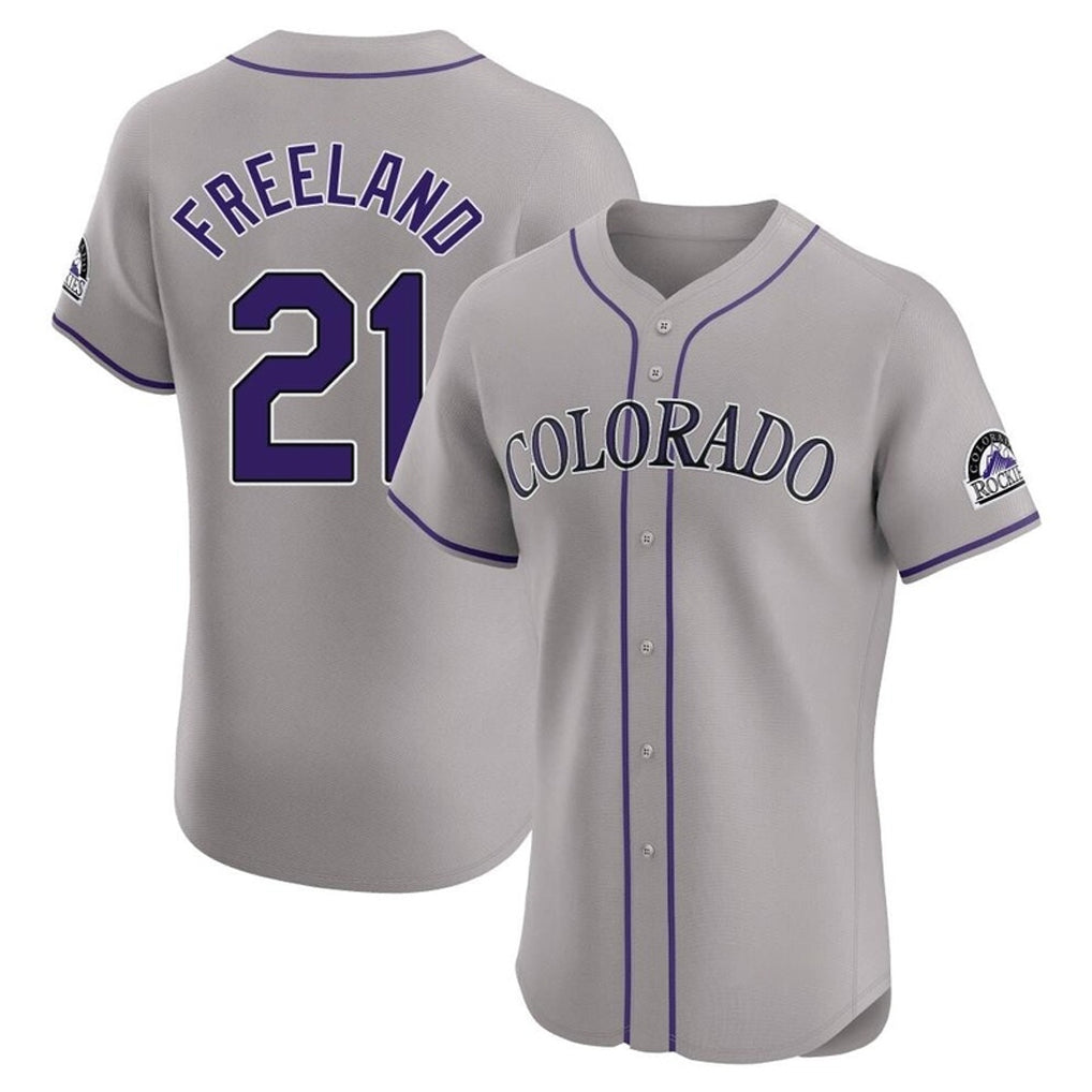 Colorado Rockies #21 Kyle Freeland Player Gray REYNOLDS Limited Elite Home Stitched Jerseys