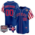 Custom Houston Astros America 250 Edition Vapor Premier Limited Royal REYNOLDS Stitched Jerseys