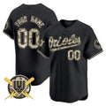 Custom Baltimore Orioles Armed Forces Day Vapor Premier Limited Jersey ¨C Black REYNOLDS
