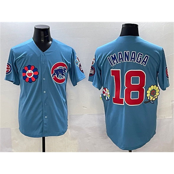 Chicago Cubs #18 Sh¨­ta Imanaga Blue REYNOLDS 2025 Tokyo Series 2nd Alternate Limited Stitched Jersey