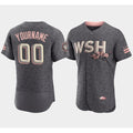 Custom Washington Nationals 2022 Gray REYNOLDS City Connect Cherry Blossom Flex Base Stitched Jersey