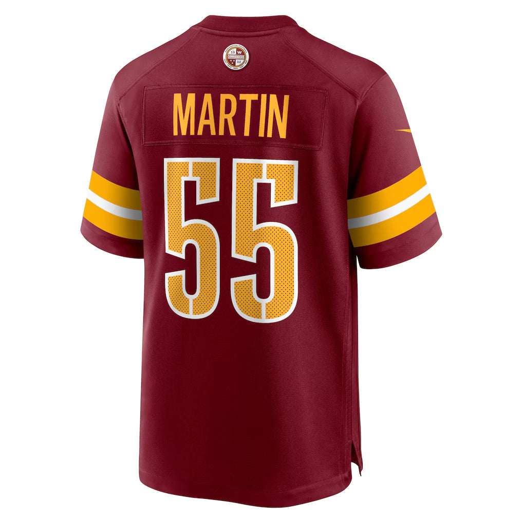 W.Commanders #55 Jacob Martin Burgundy REYNOLDS Team Game Jersey