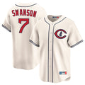 Chicago Cubs #7 Dansby Swanson Player Cream REYNOLDS Field of Dreams Limited Home Game Stitched Jerseys