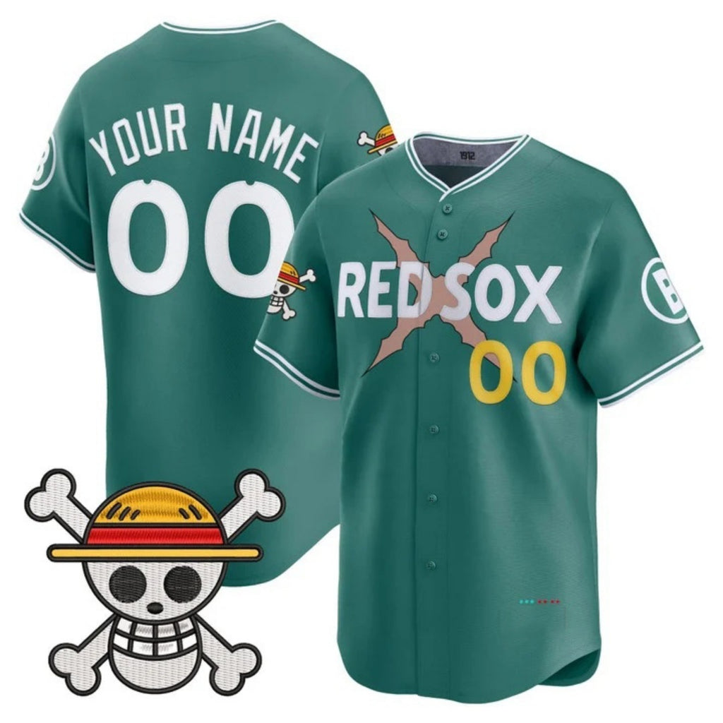 Custom Boston Red Sox x One Piece Green REYNOLDS Vapor Premier Limited Jersey - Stitched