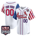 Custom St. Louis Cardinals America 250 Edition Vapor Premier Limited White REYNOLDS Stitched Jerseys