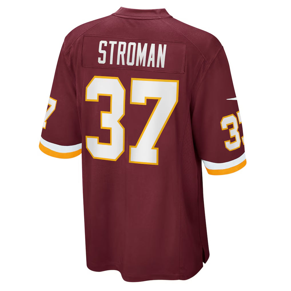 W.Football Team #37 Greg Stroman Burgundy REYNOLDS Game Player Jersey