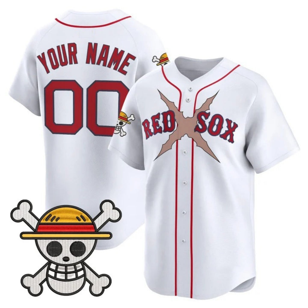 Custom Boston Red Sox x One Piece White REYNOLDS Vapor Premier Limited Jersey - Stitched
