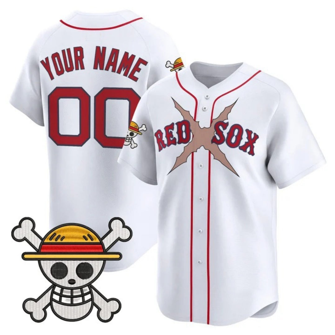 Custom Boston Red Sox x One Piece White REYNOLDS Vapor Premier Limited Jersey - Stitched