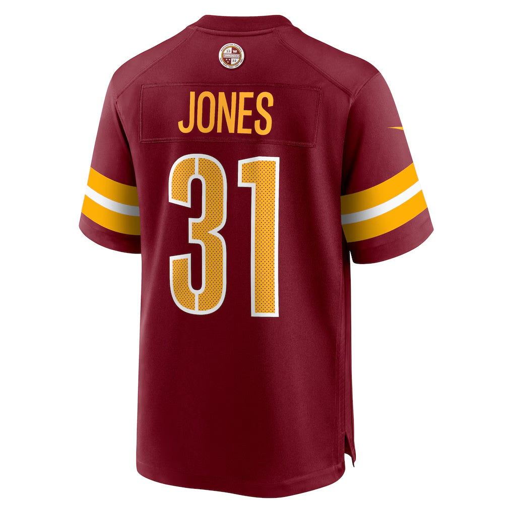 W.Commanders #31 Jonathan Jones Burgundy REYNOLDS Team Game Jersey
