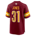 W.Commanders #31 Jonathan Jones Burgundy REYNOLDS Team Game Jersey
