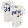 Los Angeles Dodgers #34 Fernando Valenzuela Player Cream REYNOLDS Throwback Vapor Limited Stitched Jerseys