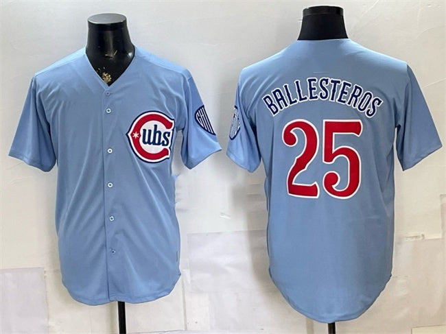 Chicago Cubs #25 Moises ballesteros Blue REYNOLDS 2026 2nd Alternate Limited Stitched Jersey