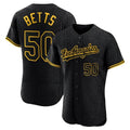 Los Angeles Dodgers #50 Mookie Betts Player Black REYNOLDS Snake Skin City Limited Elite Home Stitched Jerseys