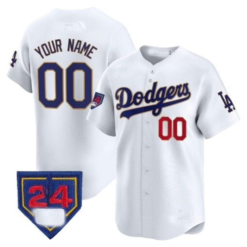 Custom Los Angeles Dodgers 2024 Spring Training Patch Vapor Premier Limited Jersey ¨C White REYNOLDS