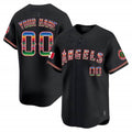 Custom Los Angeles Angels Mexico Vapor Premier Limited Jersey ¨C Black REYNOLDS