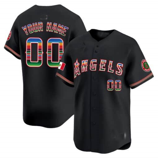 Custom Los Angeles Angels Mexico Vapor Premier Limited Jersey ¨C Black REYNOLDS