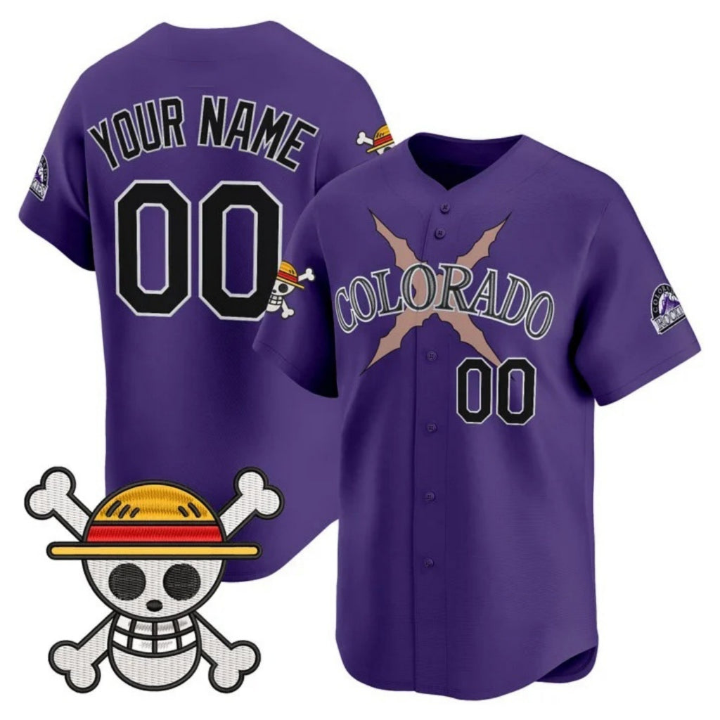 Custom Colorado Rockies x One Piece Purple REYNOLDS Vapor Premier Limited Jersey - Stitched