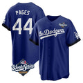Los Angeles Dodgers #44 Andy Pages Player Royal REYNOLDS World Series City Connect Home Game Stitched Jerseys
