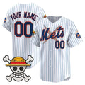 Custom New York Mets x One Piece White REYNOLDS Vapor Premier Limited Jersey - Stitched
