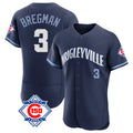 Chicago Cubs #3 Alex Bregman Player Navy REYNOLDS City Connect 150th Anniversary Limited Elite Home Stitched Jerseys