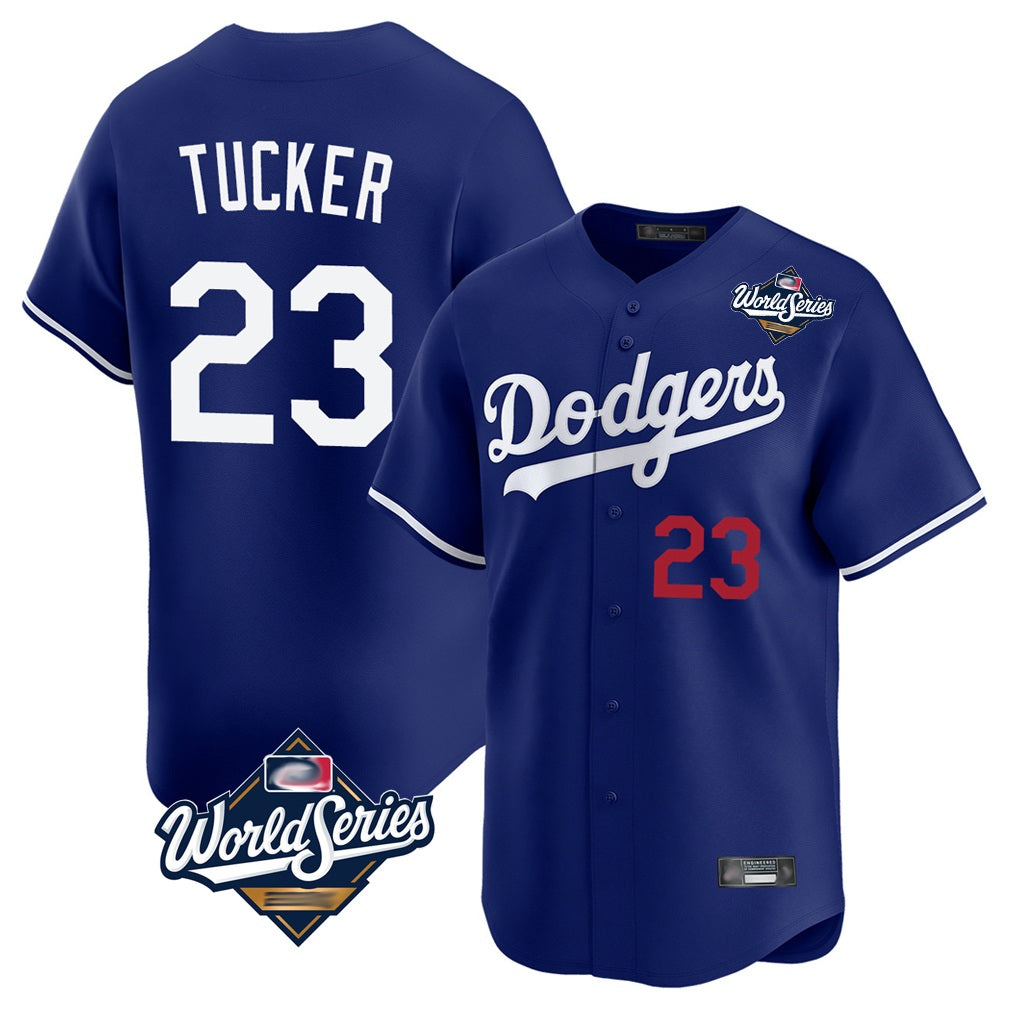 Los Angeles Dodgers #23 Kyle Tucker Player Royal REYNOLDS World Series Limited Home Stitched Jerseys