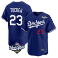 Los Angeles Dodgers #23 Kyle Tucker Player Royal REYNOLDS World Series Limited Home Stitched Jerseys