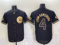Chicago Cubs #4 Pete Crow-Armstrong Black Gold REYNOLDS 150th Anniversary Patch Stitched Jersey