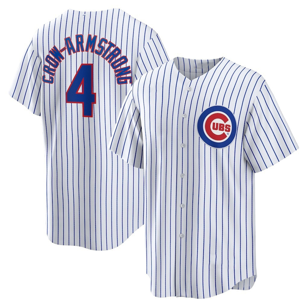 Chicago Cubs #4 Pete Crow-Armstrong White REYNOLDS Home Replica Jersey