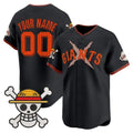 Custom San Francisco Giants x One Piece Black REYNOLDS Vapor Premier Limited Jersey - Stitched
