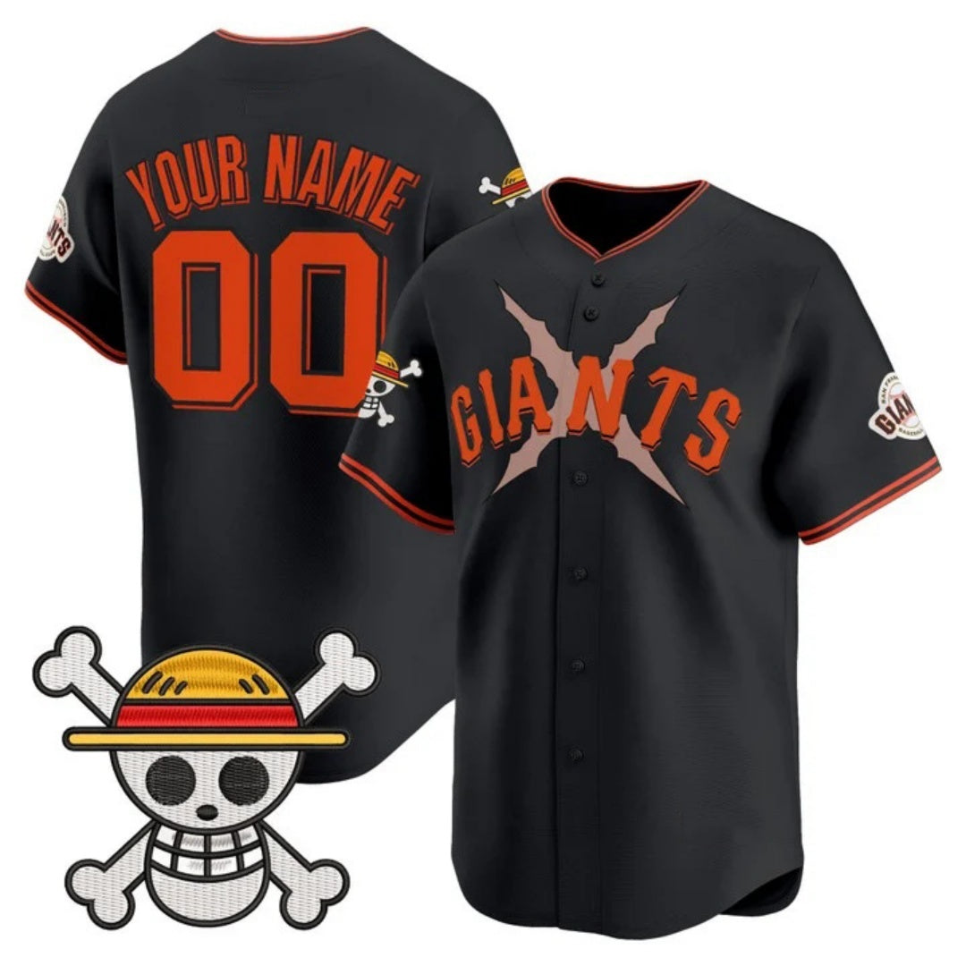 Custom San Francisco Giants x One Piece Black REYNOLDS Vapor Premier Limited Jersey - Stitched