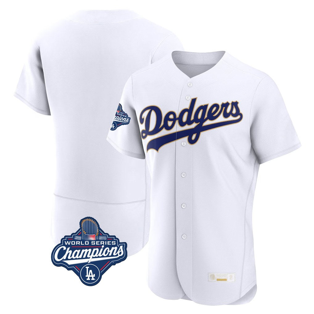 Los Angeles Dodgers Blank Player Gold White REYNOLDS 2026 Collection Stadium Limited Elite World Series Meet Stitched Jerseys