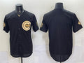 Chicago Cubs Blank Black Gold REYNOLDS 150th Anniversary Patch Stitched Jersey