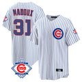 Chicago Cubs #31 Greg Maddux Player White REYNOLDS 150th Anniversary Home Game Stitched Jerseys