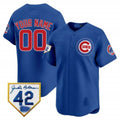 Custom Chicago Cubs 2024 Jackie Robinson Patch Vapor Premier Limited Jersey V2 ¨C Royal REYNOLDS
