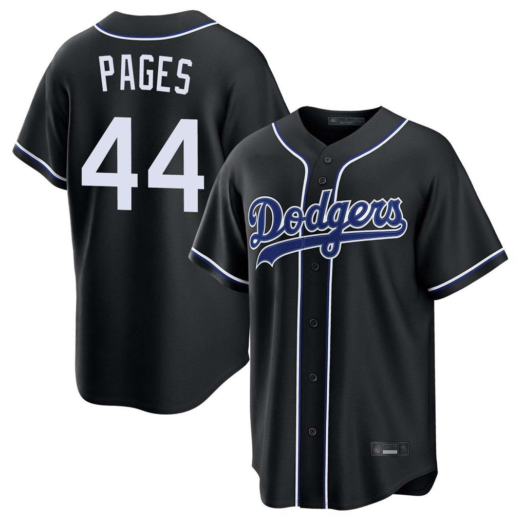 Los Angeles Dodgers #44 Andy Pages Player Black REYNOLDS Carbon Limited Home Stitched Jerseys