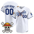 Custom Kansas City Royals x One Piece White REYNOLDS Vapor Premier Limited Jersey - Stitched
